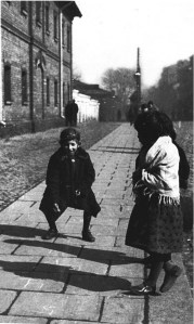 Playing hopscotch (Poland)